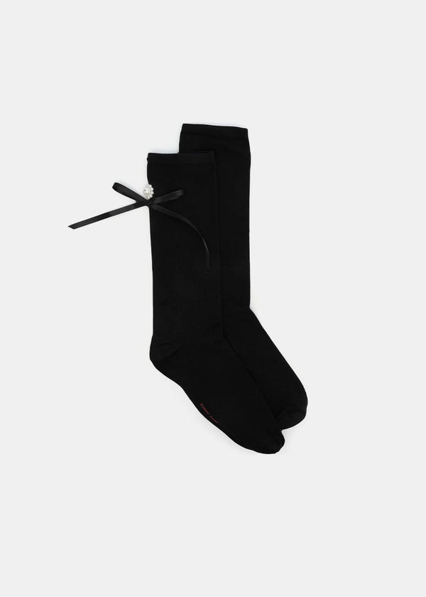 Simone Rocha Black Pearl-Embellished Socks - NOBLEMARS