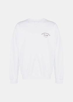 Sporty & Rich White Wellness Logo-Print Sweatshirt - NOBLEMARS