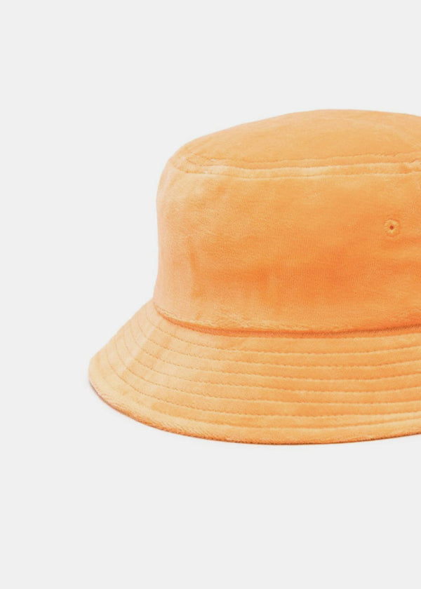 Sporty & Rich Peach Velour Bucket Hat