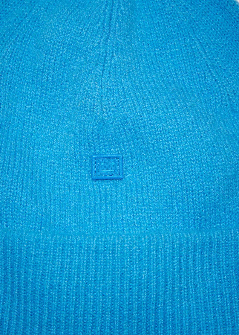 Acne Studios Blue Micro Face Patch Beanie - NOBLEMARS