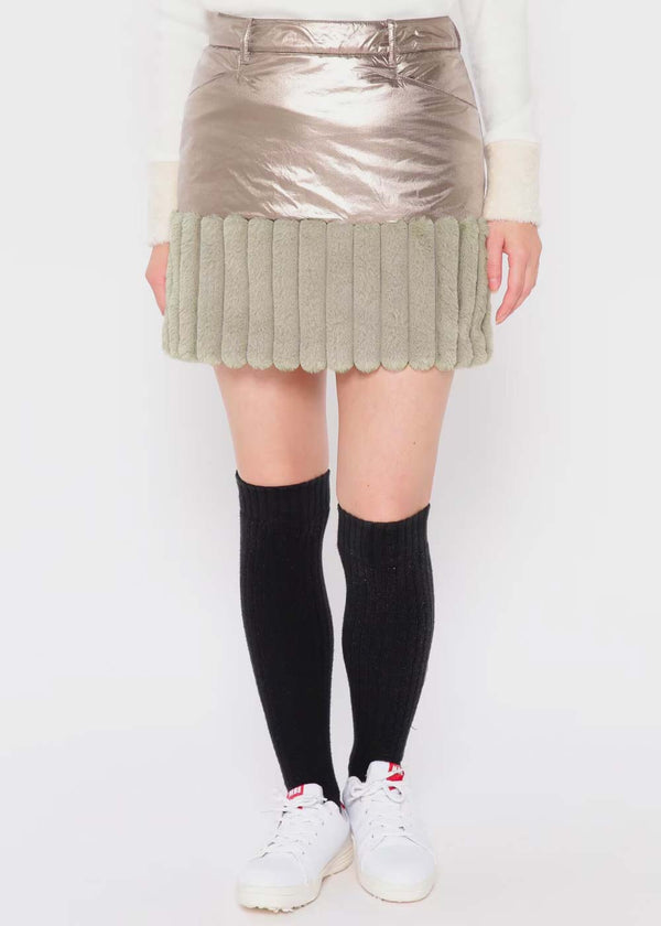 MASTER BUNNY EDITION Gold Sputtering x Fake Boa Skirt - NOBLEMARS