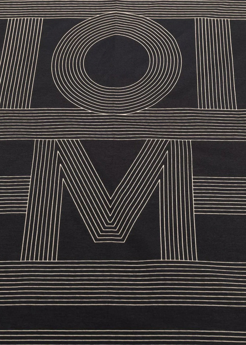 Black Monogram stripe-print silk scarf, Toteme