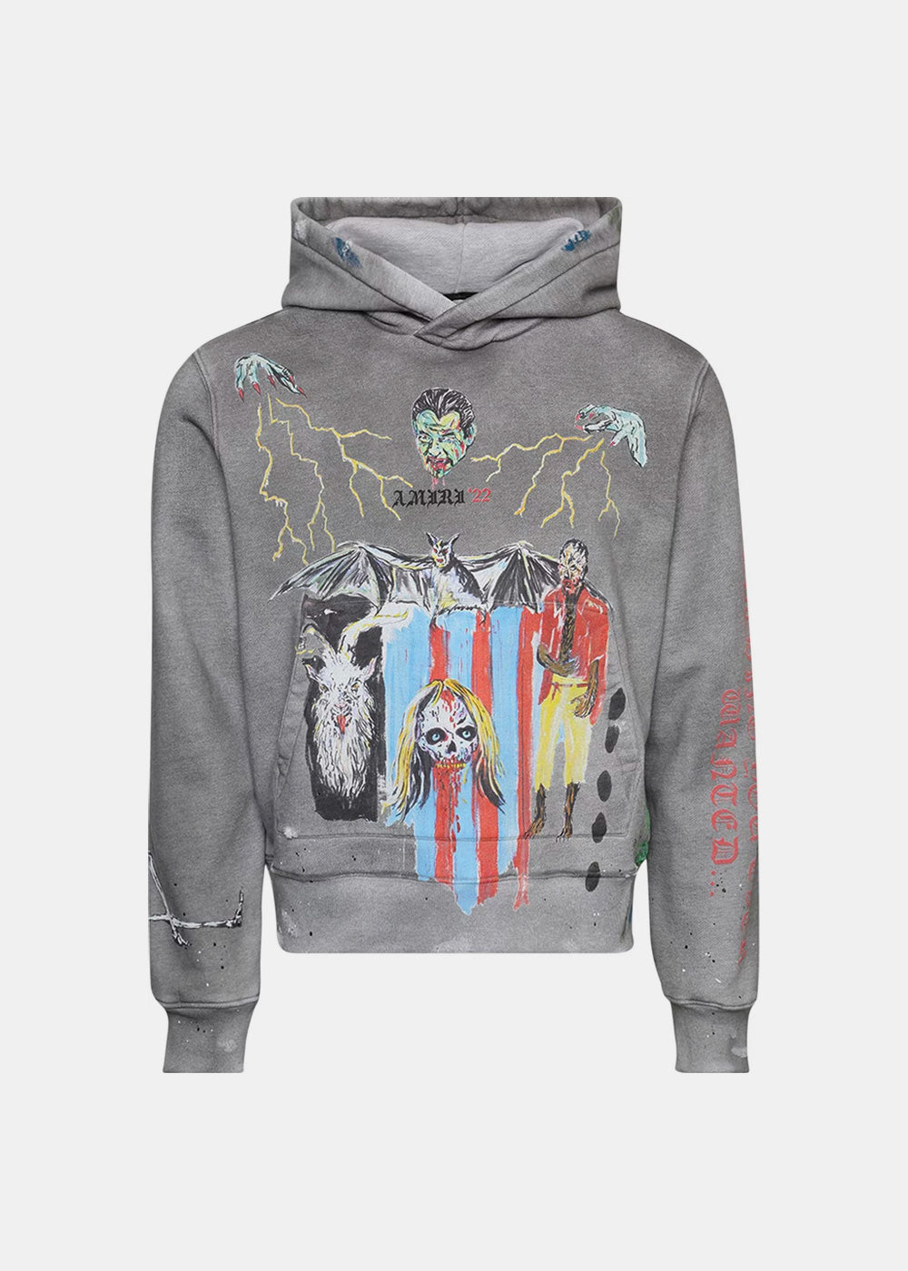 graphic-print cotton hoodie, AMIRI