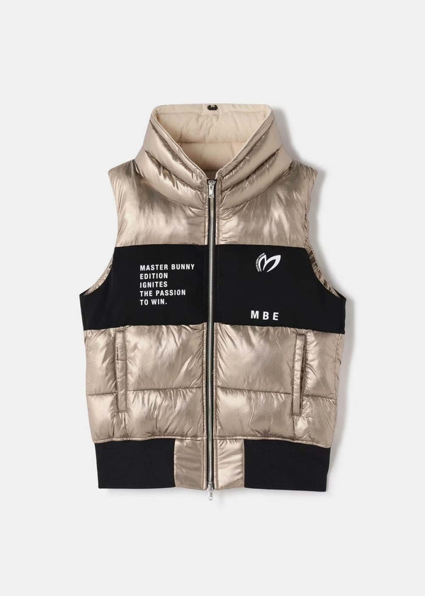 MASTER BUNNY EDITION Gold Sputtering thermal insulation full zip up vest - NOBLEMARS
