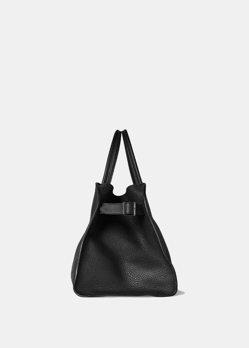 THE ROW Black Soft Margaux 17 Leather Bag - NOBLEMARS