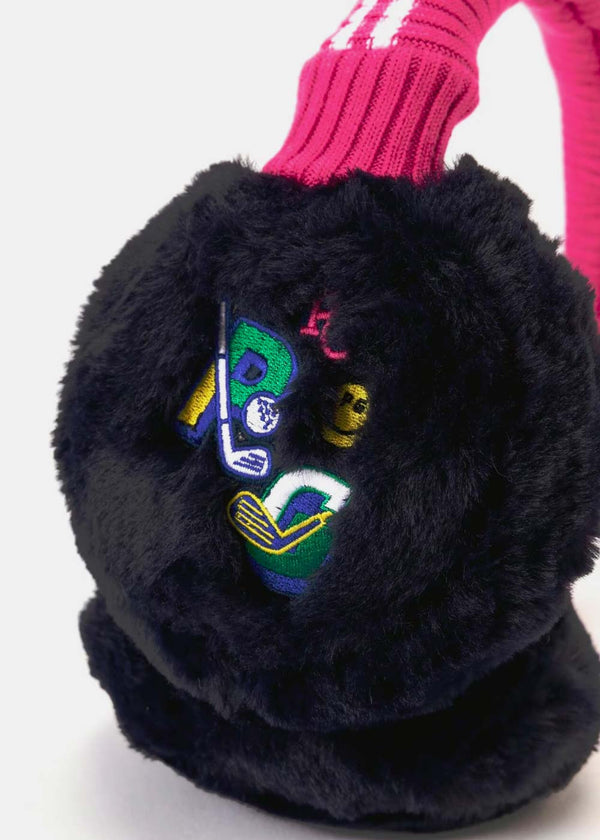 PEARLY GATES Navy/Pink Faux Fur Earmuffs - NOBLEMARS