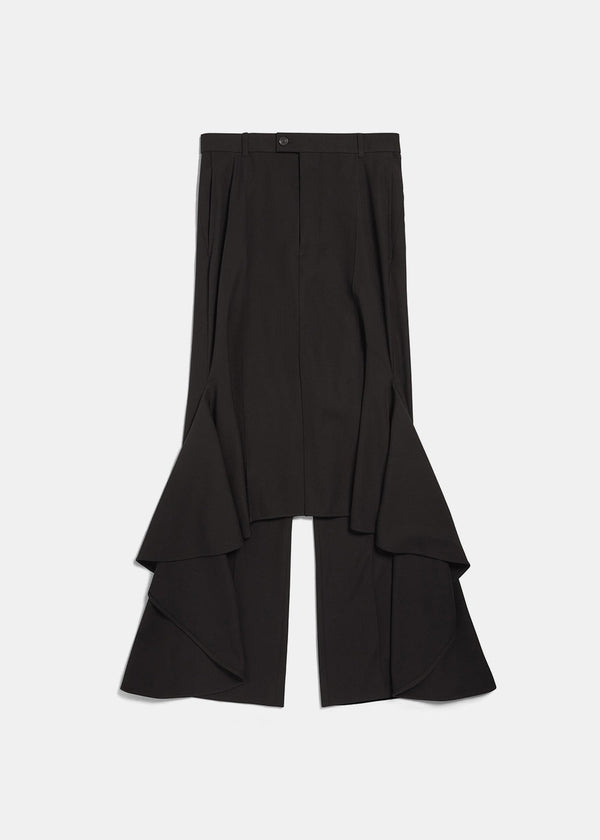BALENCIAGA Black Deconstructed Godet Skirt - NOBLEMARS