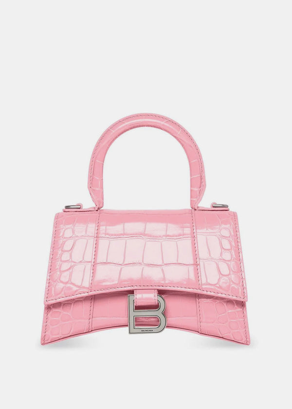 Balenciaga Pink Hourglass XS Bag - NOBLEMARS
