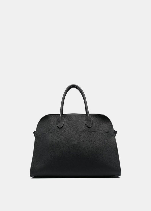 THE ROW Black Soft Margaux 15 Leather Bag - NOBLEMARS