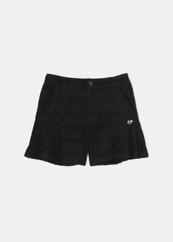 MASTER BUNNY EDITION Black Logo Pile Jacquard Shorts - NOBLEMARS