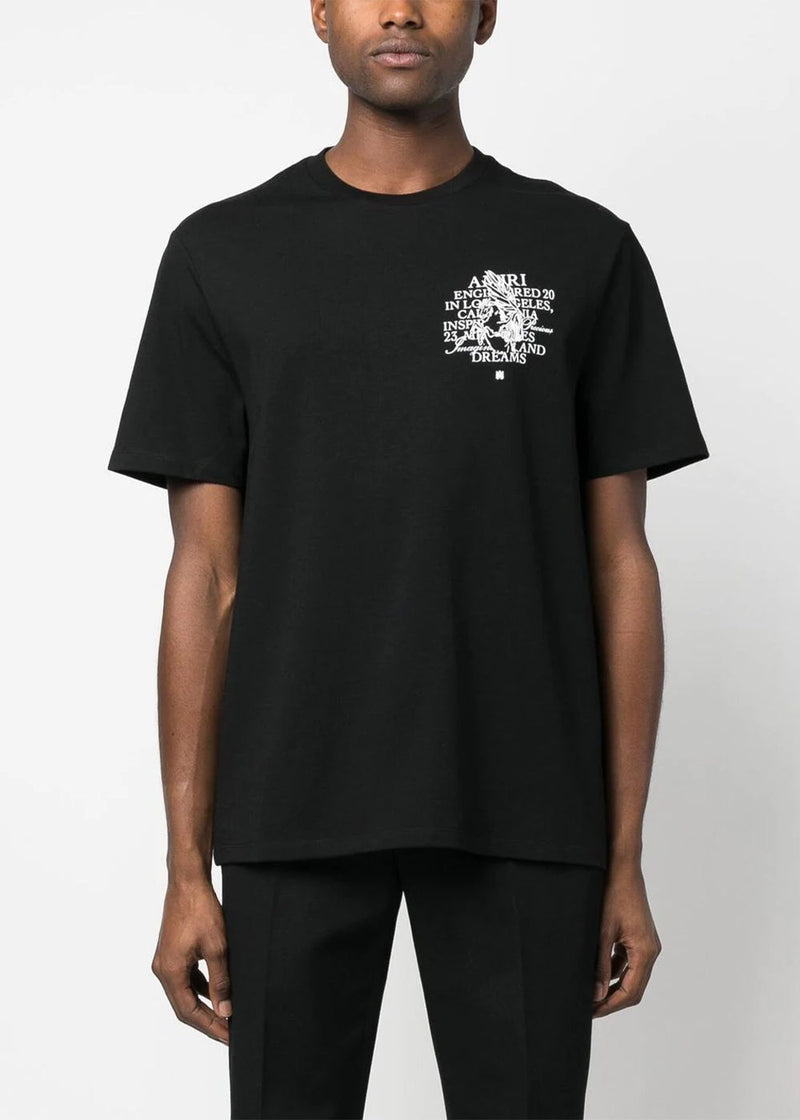 Amiri Black Graphic-Print T-shirt - NOBLEMARS