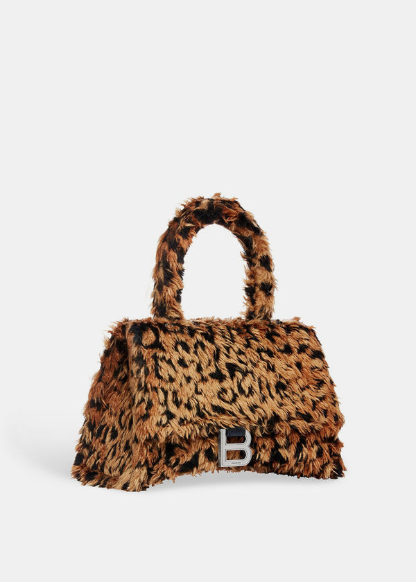 Balenciaga Leopard Hourglass Small Handbag With Strap - NOBLEMARS