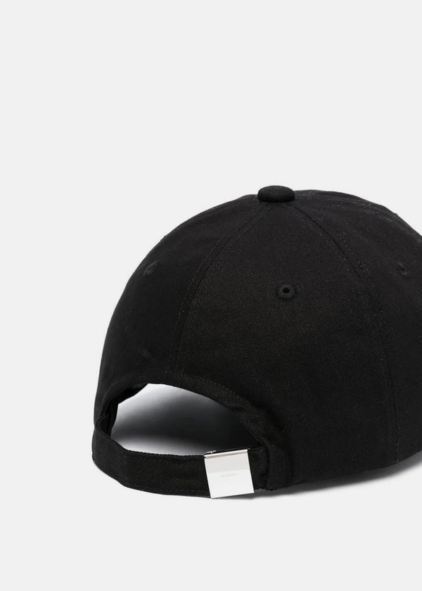 We11done Black Cotton Embroidered-Logo Cap - NOBLEMARS
