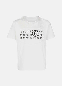 MM6 MAISON MARGIELA White Numbers-Print Cotton T-Shirt - NOBLEMARS