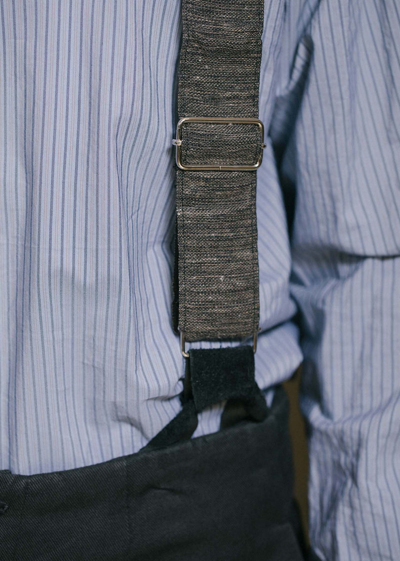 Geoffrey B. Small Black Suspender Trousers - NOBLEMARS