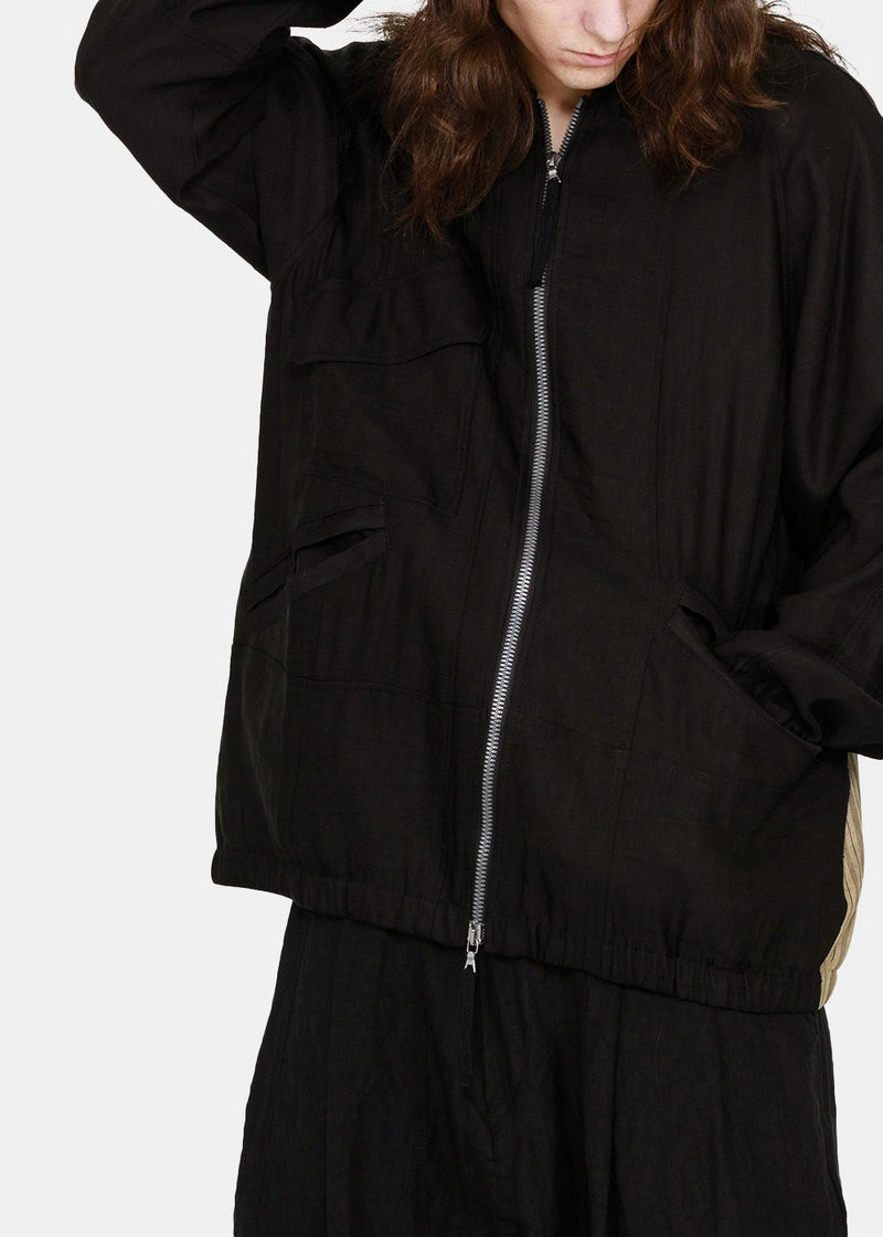 Ziggy Chen Black Oversized Hybrid Jacket - NOBLEMARS