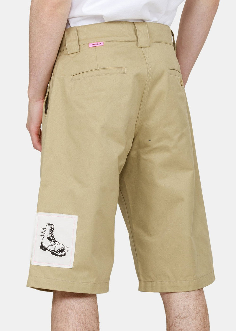 Rassvet Beige Cotton Shorts - NOBLEMARS