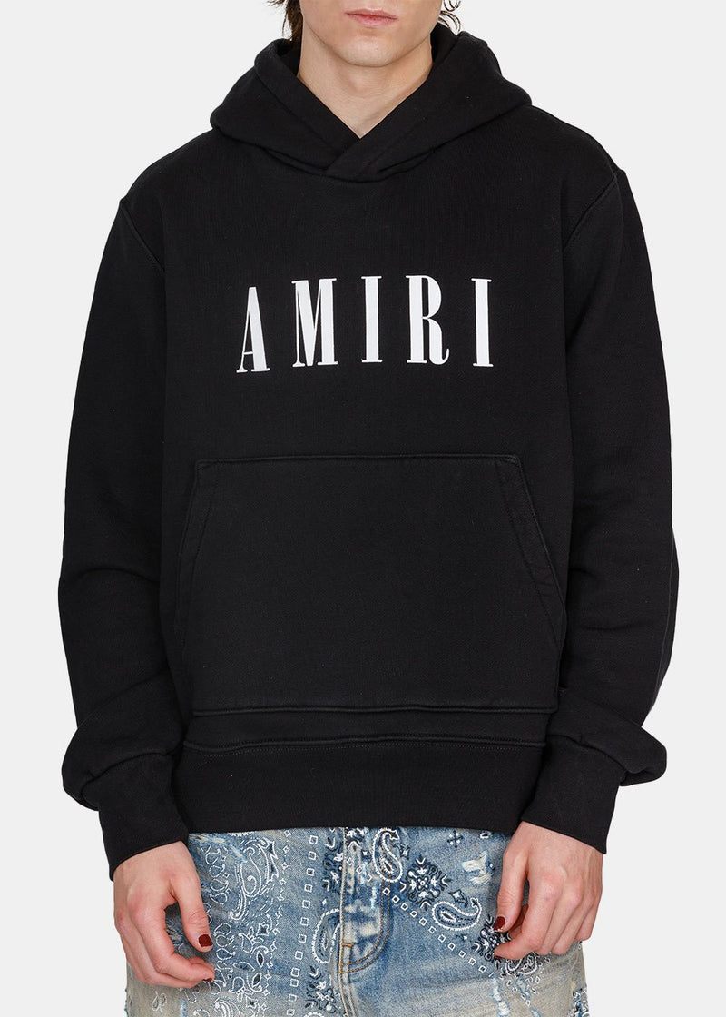 AMIRI Black Core Logo Hoodie - NOBLEMARS