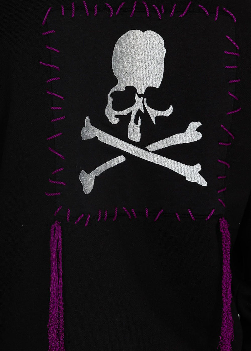 mastermind WORLD Black Logo Embroidery Stitched Sweatshirt - NOBLEMARS