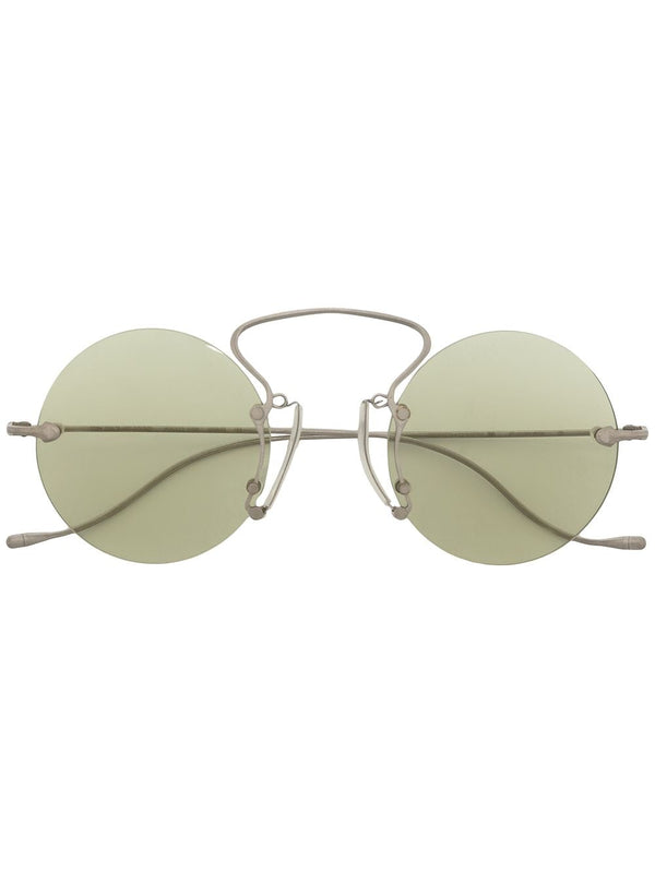 RIGARDS VINTAGE SILVER GLASSES WITH LIGHT GREEN LENS