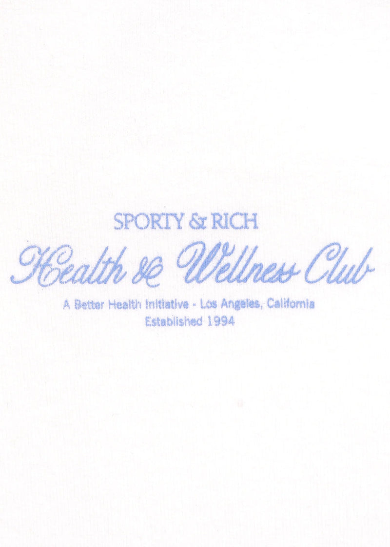 Sporty & Rich White H&W Club Quarter Zip Sweatshirt - NOBLEMARS