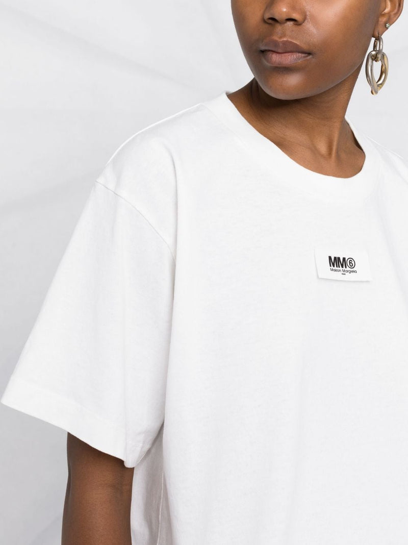 MM6 WOMEN LOGO PATCH CROPPED T-SHIRT - NOBLEMARS