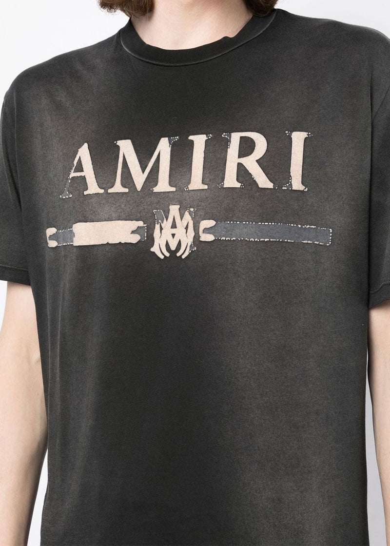 Amiri Black MA Bar Logo-Print T-shirt - NOBLEMARS