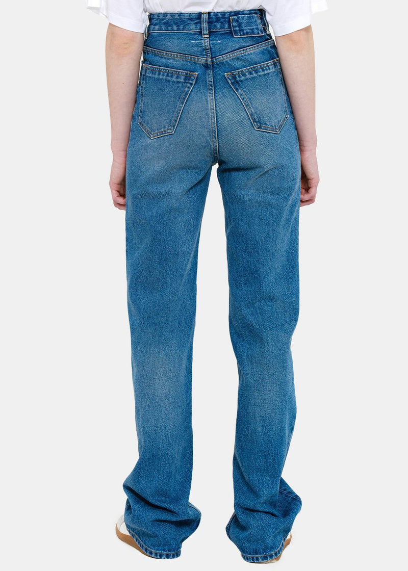 MM6 Maison Margiela Washed Blue Flared Jeans - NOBLEMARS