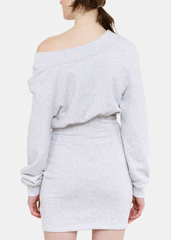 RtA Light Grey Rachele Off-Shoulder Dress - NOBLEMARS