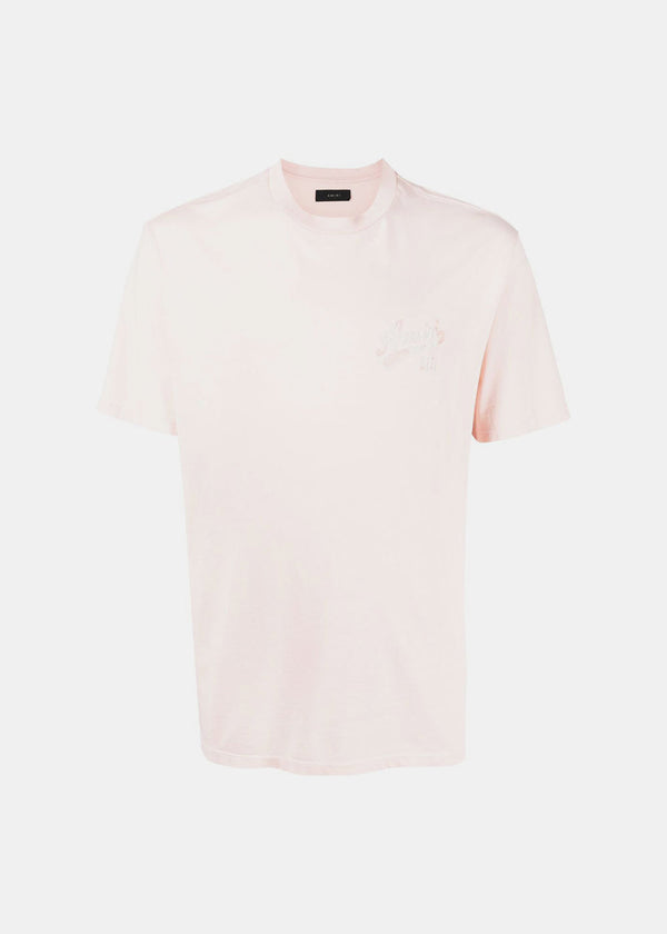 Amiri Pink 22 Logo Jersey T-shirt - NOBLEMARS