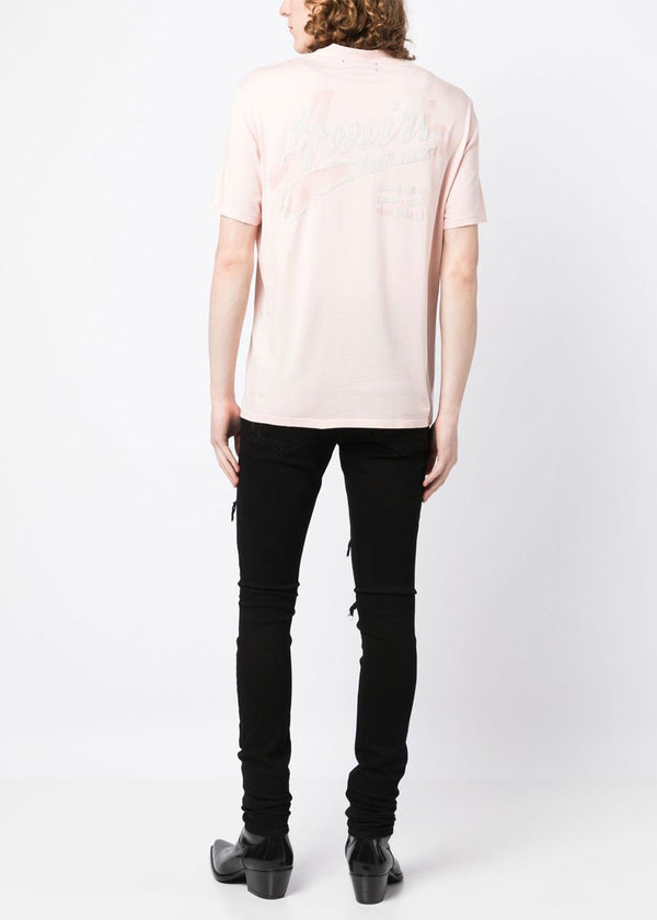 Amiri Pink 22 Logo Jersey T-shirt - NOBLEMARS