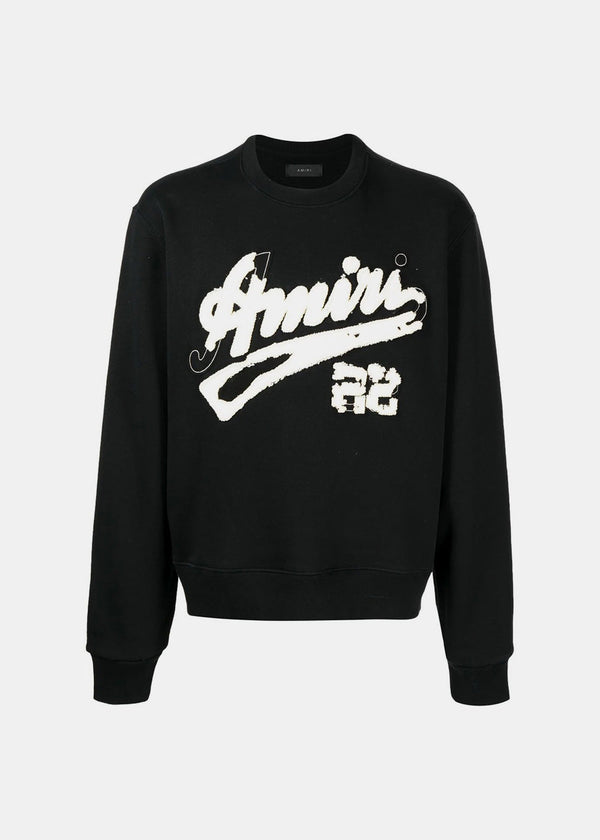 Amiri Black 22 Logo-Appliqué sweatshirt - NOBLEMARS