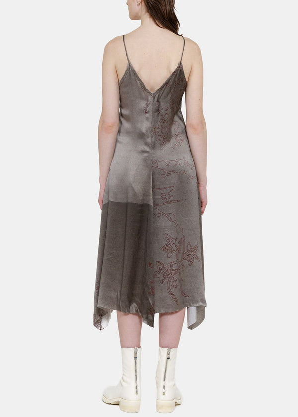 Peng Tai Grey Mulberry Silk Dress - NOBLEMARS