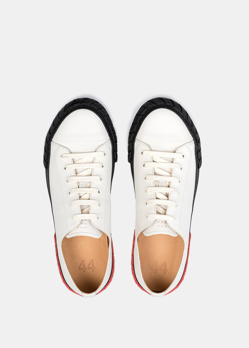 Both White Tyres Heel Low-Top Sneakers - NOBLEMARS