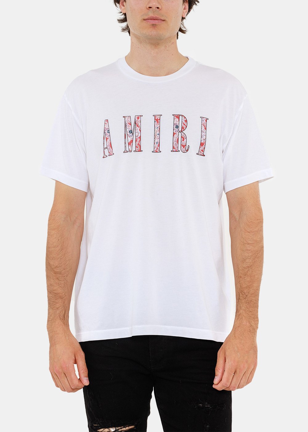 Amiri MA Logo T-shirt White Red – Court Order