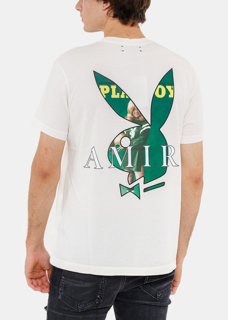 AMIRI White Playboy Cover Bunny Logo T-Shirt - NOBLEMARS