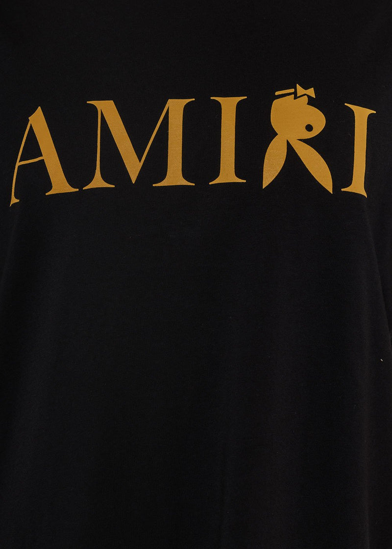 AMIRI Black Reverse Bunny Logo Print T-Shirt - NOBLEMARS
