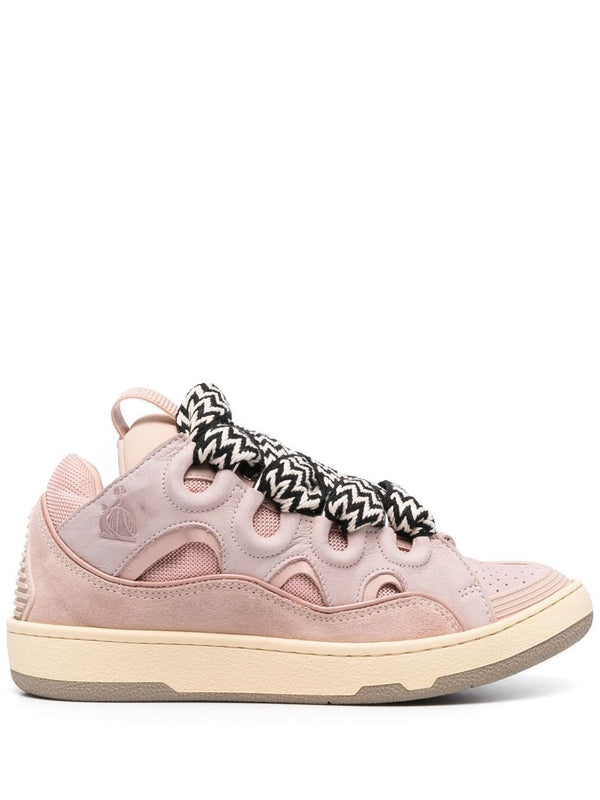 LANVIN WOMEN LEATHER CURB SNEAKERS - NOBLEMARS