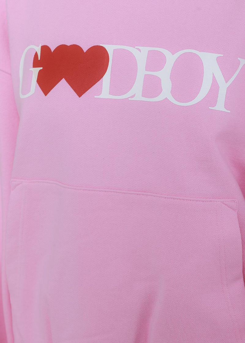 XOXOGOODBOY Pink Heart Logo Print Hoodie - NOBLEMARS