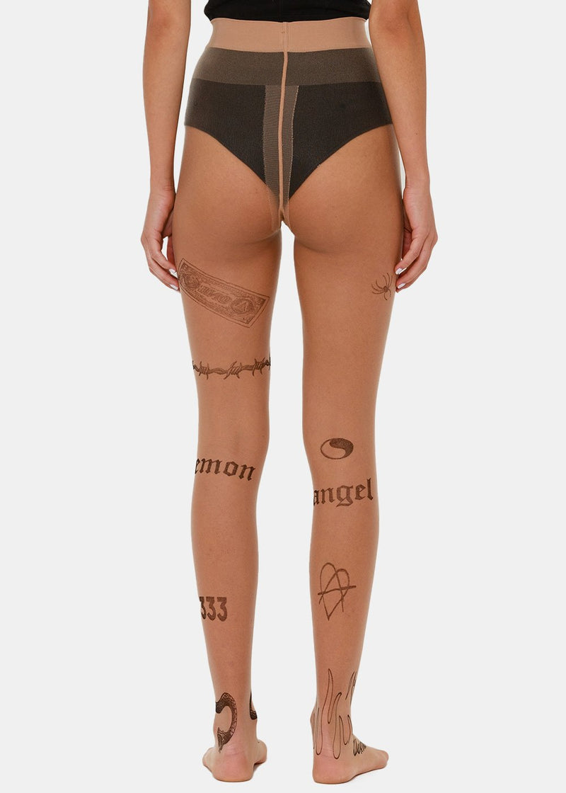 Vetements x Wolford — Faux Tattoo Tights & a Dress for SS20 They did  another collaboration for the season after Demna departed Vetemen