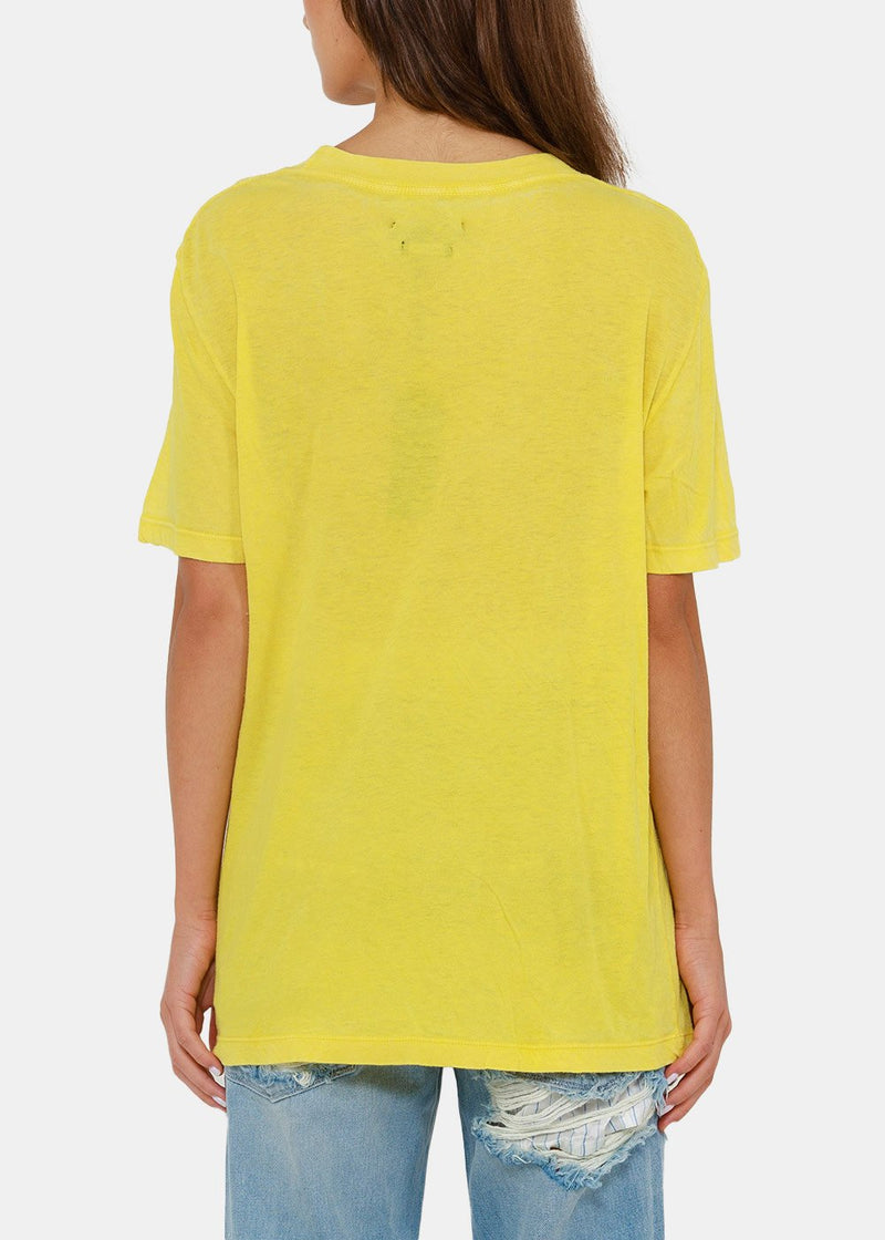 RtA Yellow Kendry Logo Print T-Shirt - NOBLEMARS