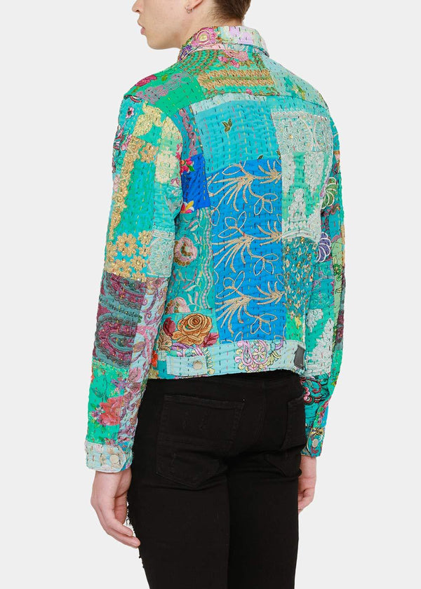 AMIRI Multicolor Quilted Patchwork Trucker Jacket - NOBLEMARS