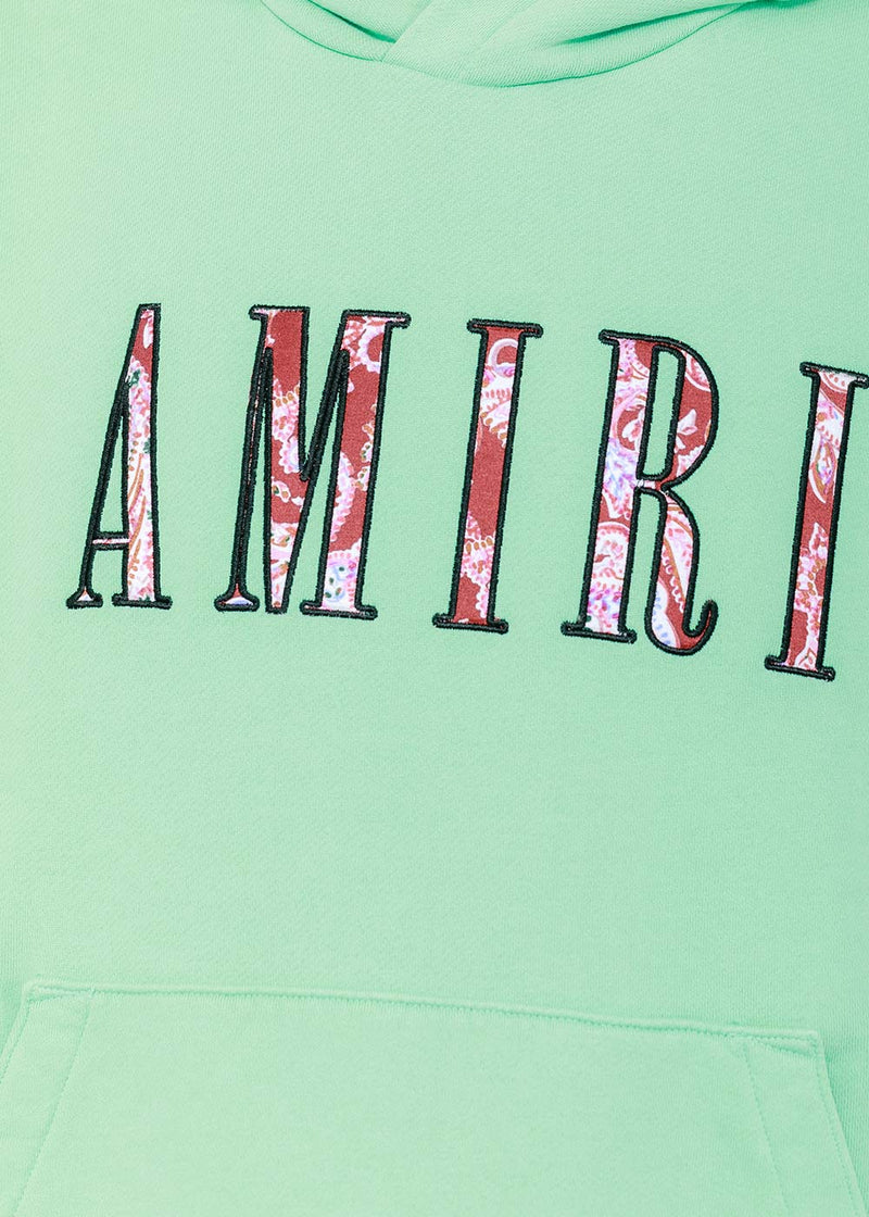 AMIRI Mint Core Paisley Logo Embroidery Hoodie - NOBLEMARS