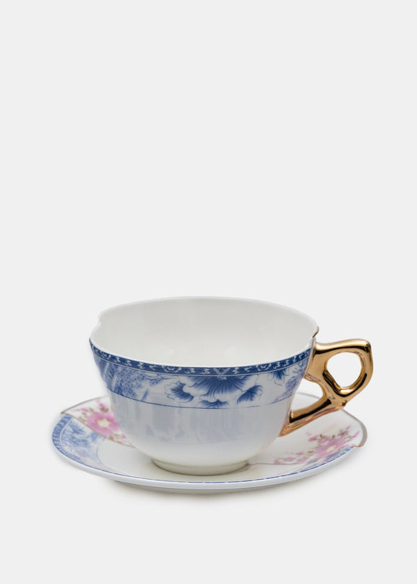 Seletti Hybrid Zenobia Porcelain Teacup & Saucer - NOBLEMARS