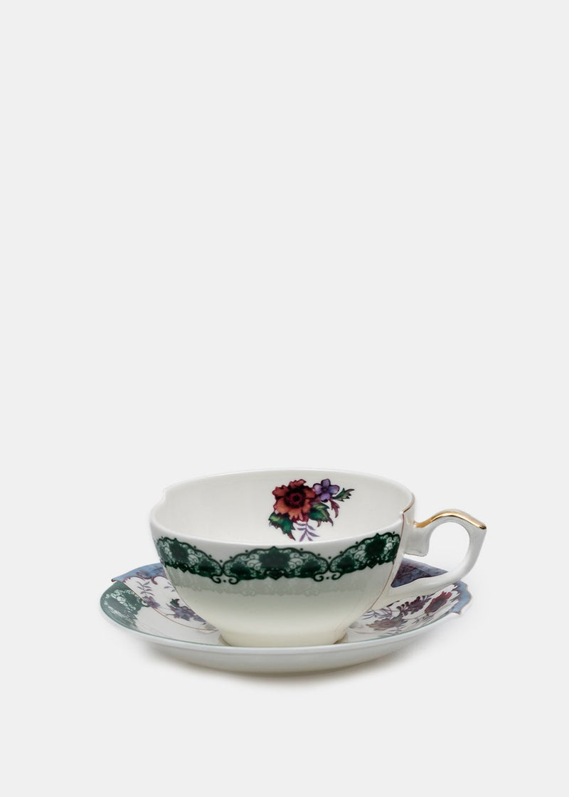 Seletti Hybrid Isidora Porcelain Teacup & Saucer - NOBLEMARS