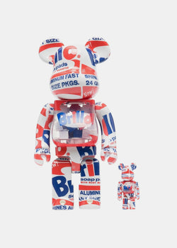 Medicom Toy Be@rbrick Andy Warhol "Brillo" - 100% & 400% Set - NOBLEMARS