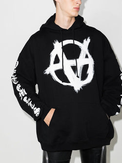 VETEMENTS UNISEX DOUBLE ANARCHY LOGO HOODIE - NOBLEMARS