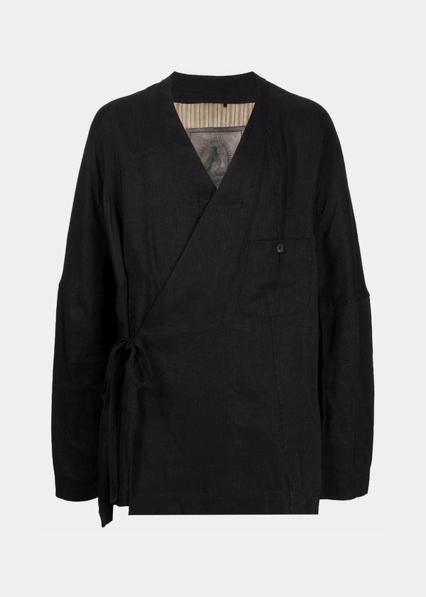 Black Patchword Robe