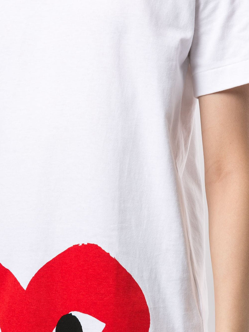 Comme des Garcons Play Half Red Heart T-Shirt - XL / White | Red Heart