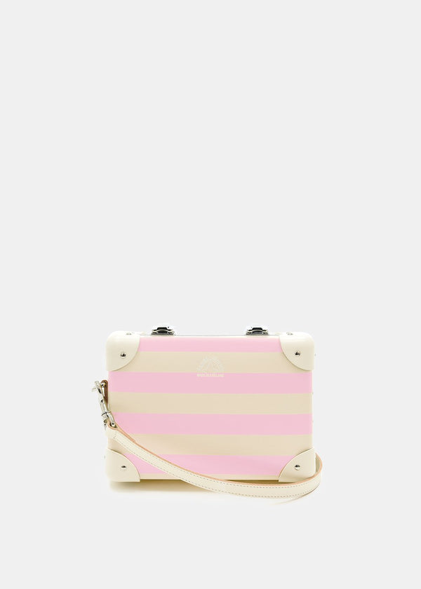 Globe-Trotter Pink Stripe Riviera Miniature Case Bag - NOBLEMARS